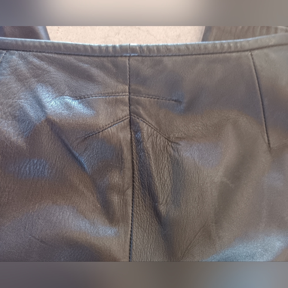 The Softest Black Leather Cigarette Pants - Picture 3 of 8